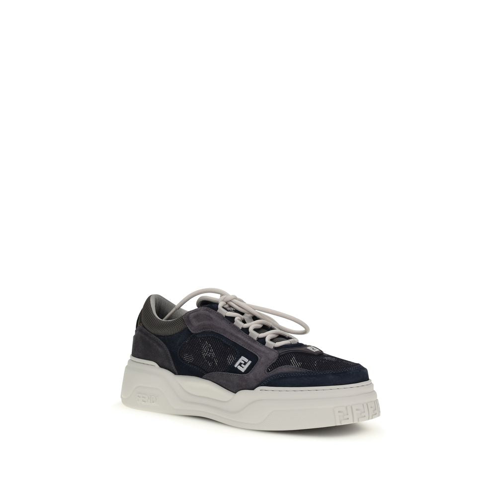 Gray Calf Leather Bos Taurus Athletic Sneakers