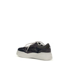 Gray Calf Leather Bos Taurus Athletic Sneakers