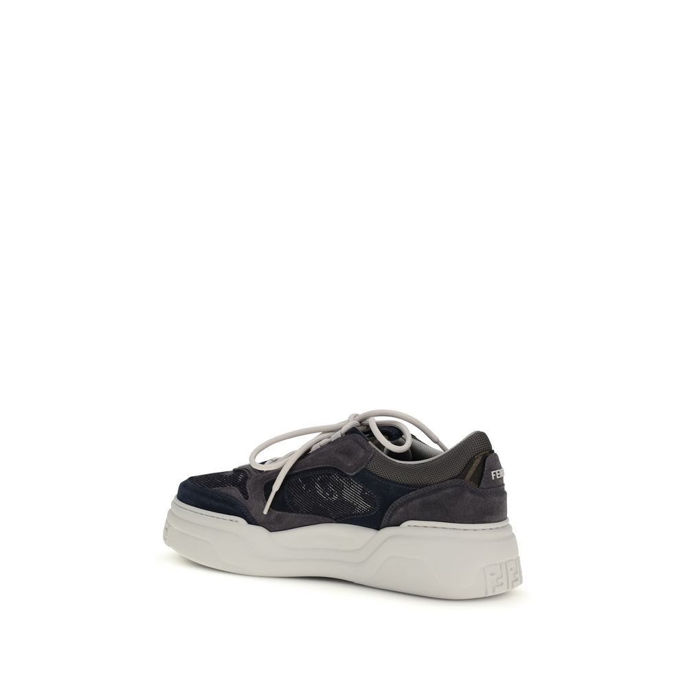 Gray Calf Leather Bos Taurus Athletic Sneakers