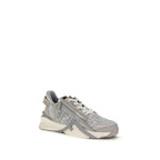 Gray Polyester Athletic Sneakers