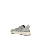 Gray Polyester Athletic Sneakers