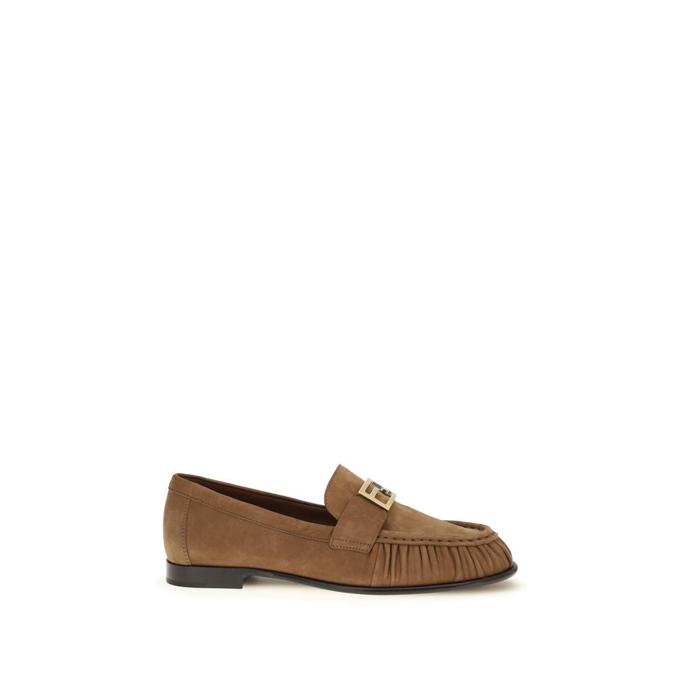 Brown Lamb Ovis Aries Aries Slip-On Loafers