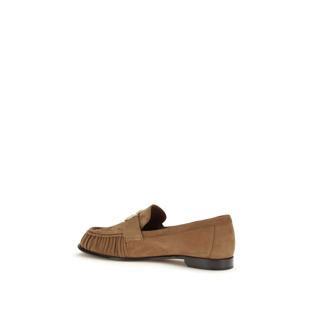 Brown Lamb Ovis Aries Aries Slip-On Loafers
