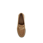 Brown Lamb Ovis Aries Aries Slip-On Loafers