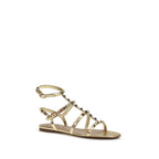 Gold Goatskin Flat Sandals