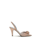 Beige Goatskin Stiletto Heel Sandals