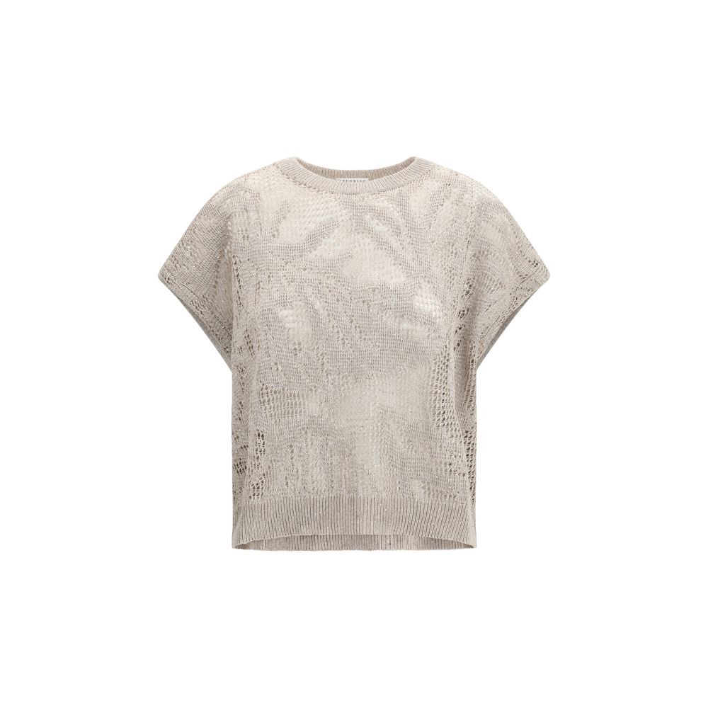 Beige Linen T-Shirt