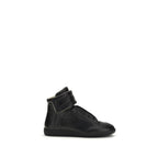 Black Calf Leather Bos Taurus High Top Sneakers