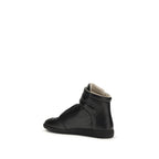 Black Calf Leather Bos Taurus High Top Sneakers