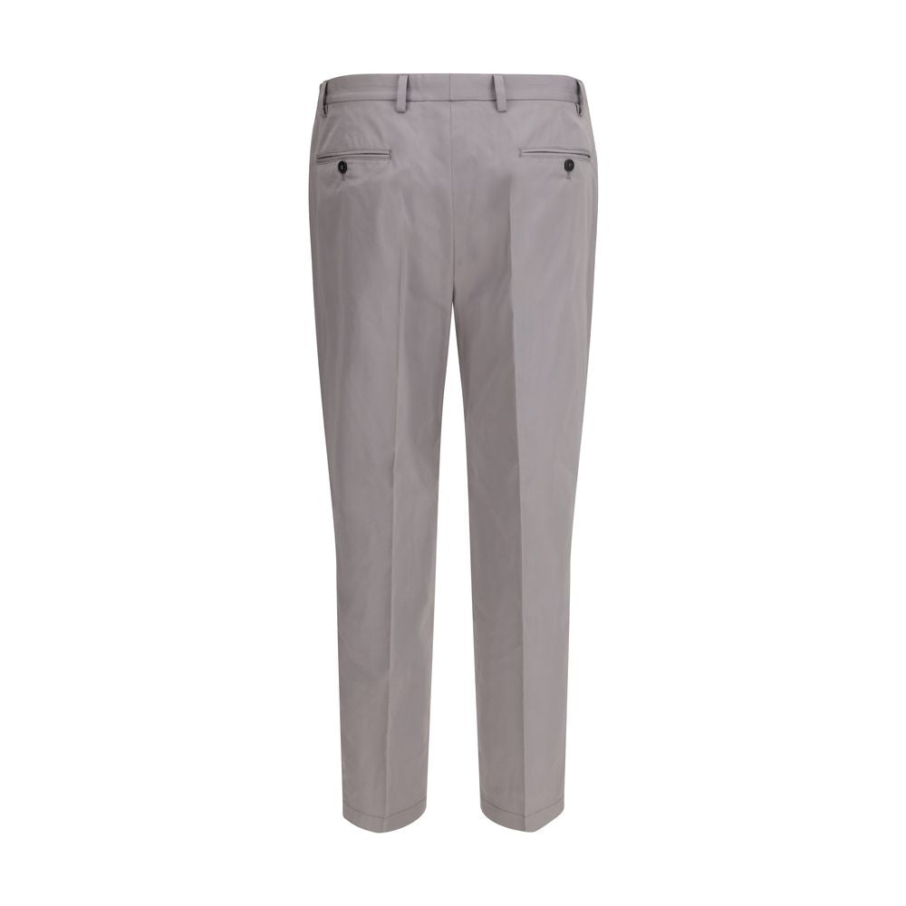 Gray Cotton Dress Pants