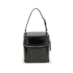 Black Calf Leather Bos Taurus Backet Bag