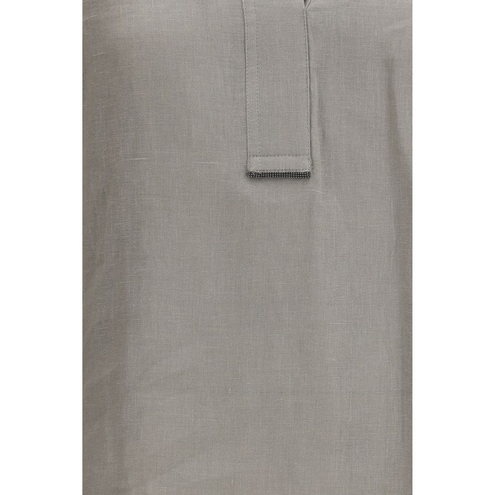 Bicolor Linen Blouse