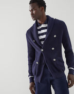 Navy Blue Cotton Cardigan