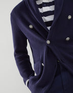 Navy Blue Cotton Cardigan