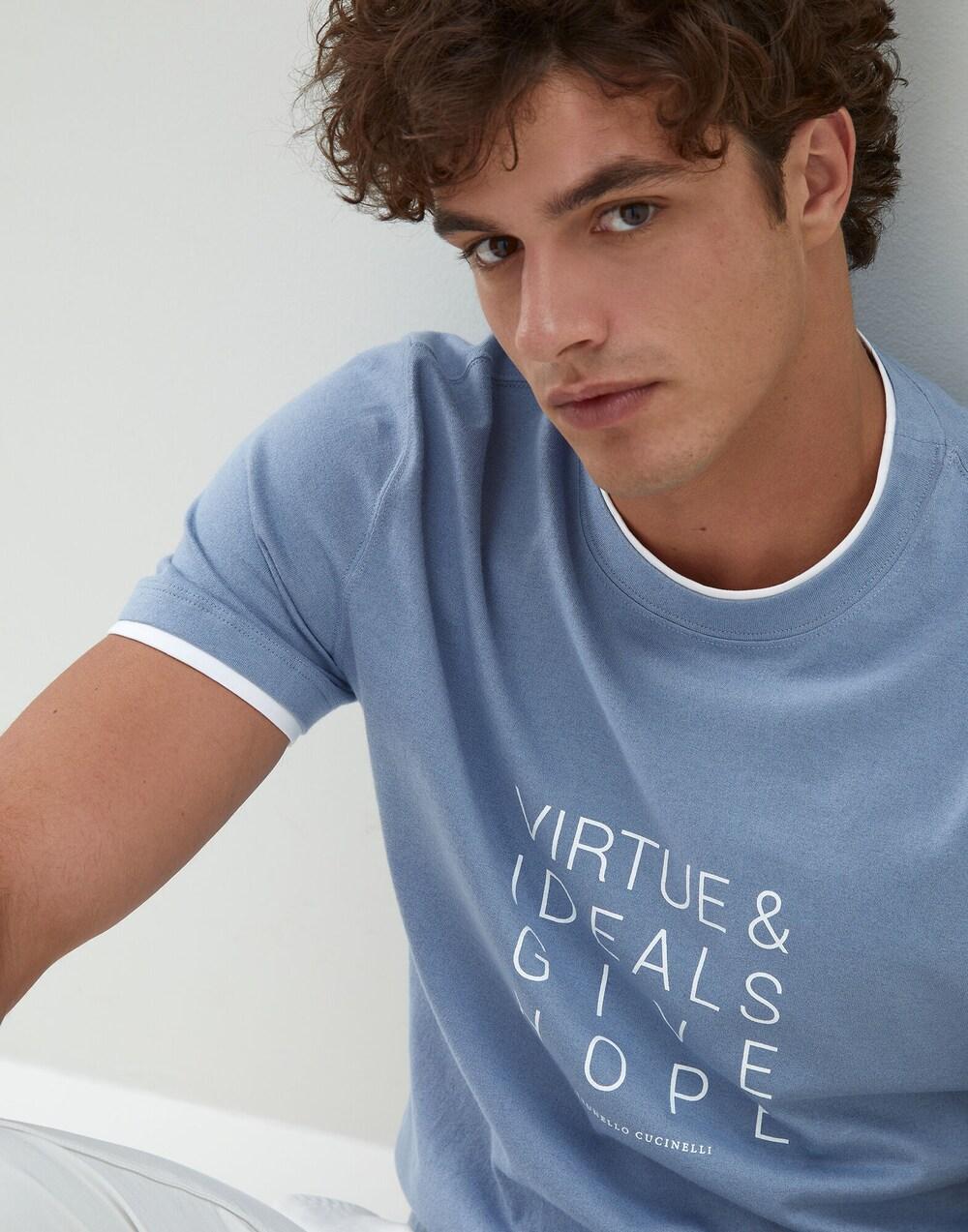 Bicolor Cotton T-Shirt