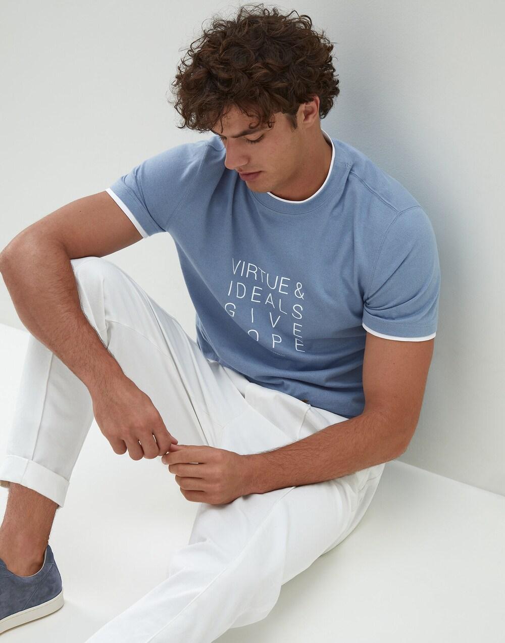 Bicolor Cotton T-Shirt