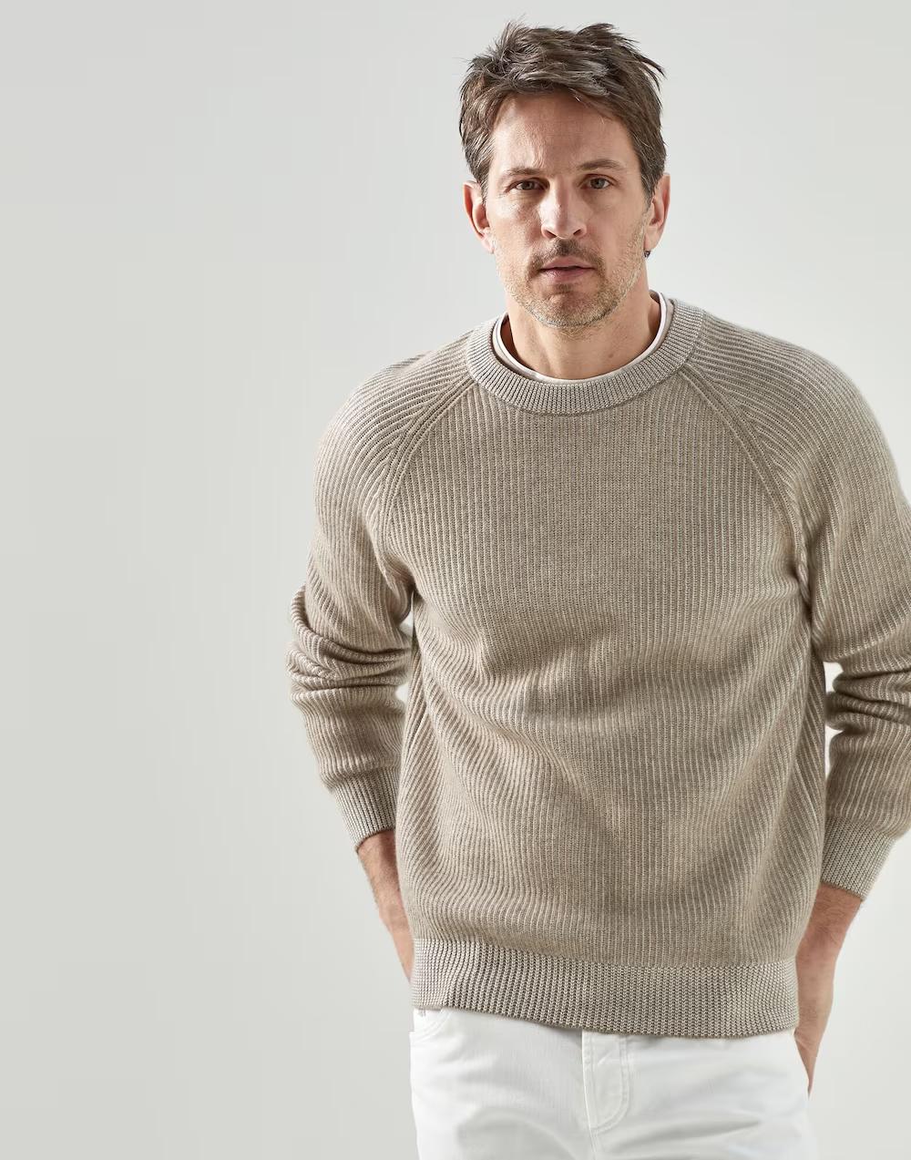 Bicolor Cashmere Sweater