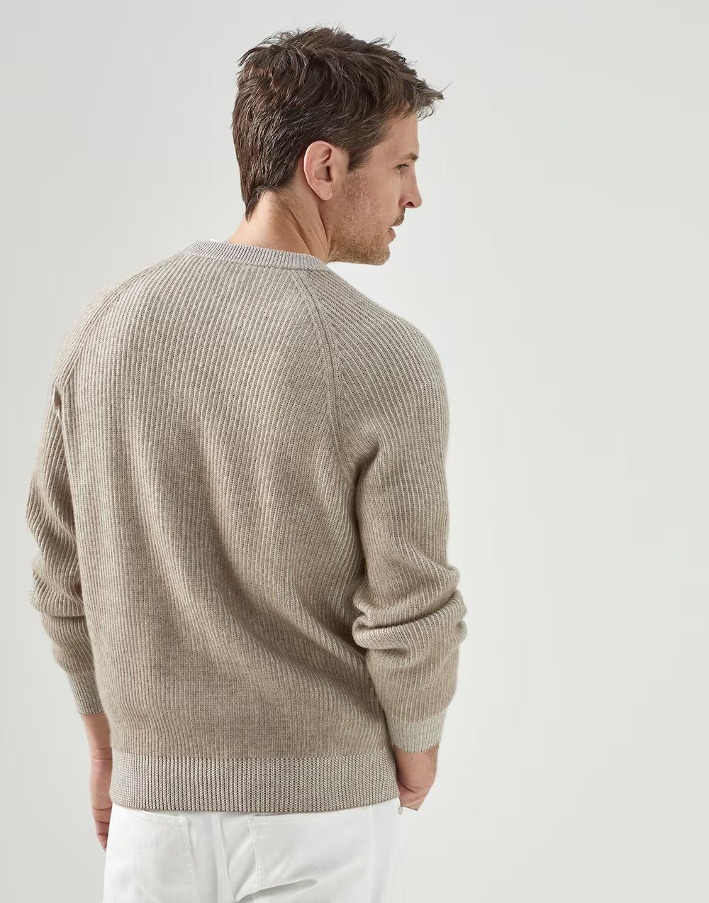Bicolor Cashmere Sweater