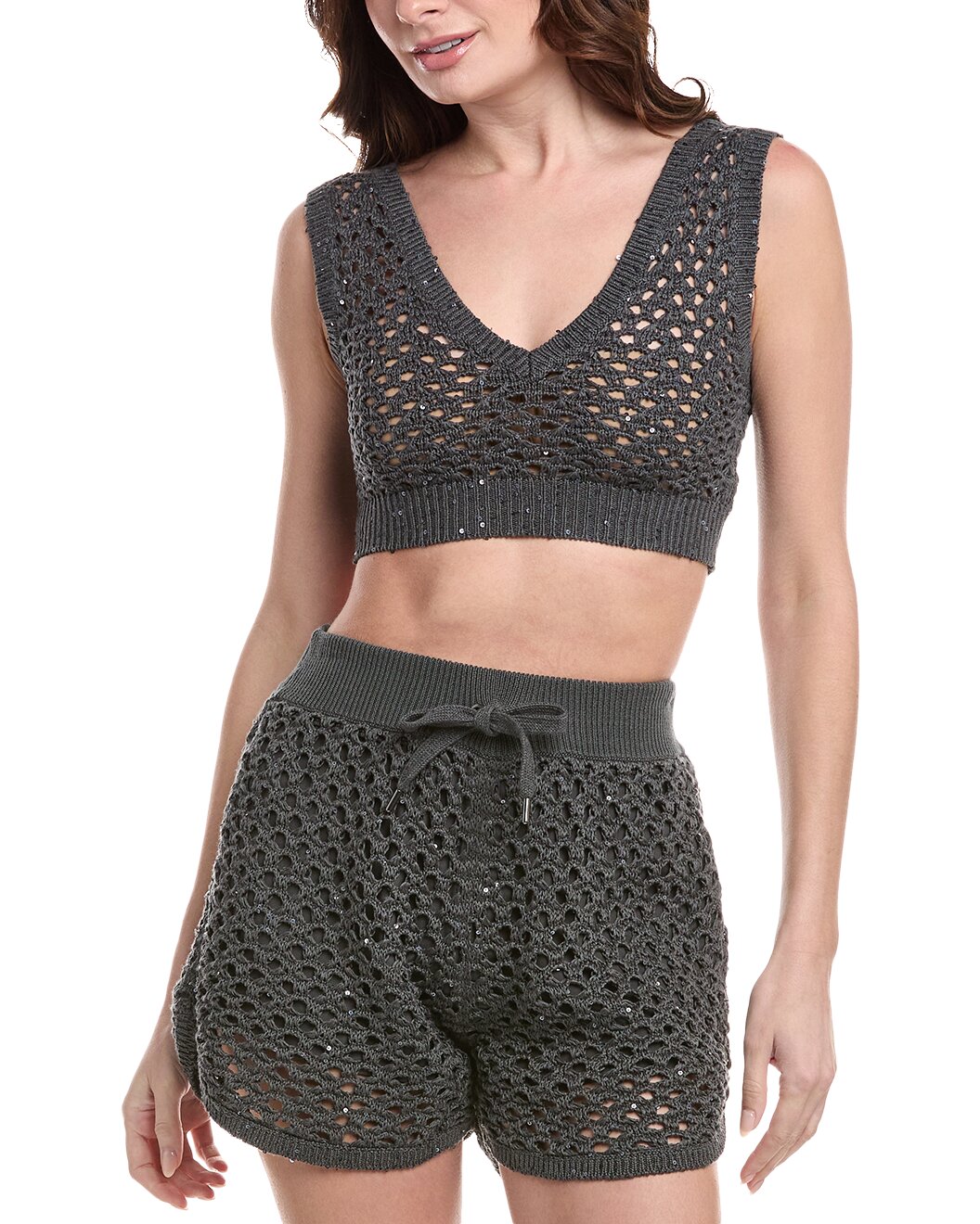 Bicolor Cotton Shorts