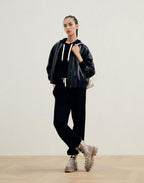 Black Cotton Sleeveles Sweater