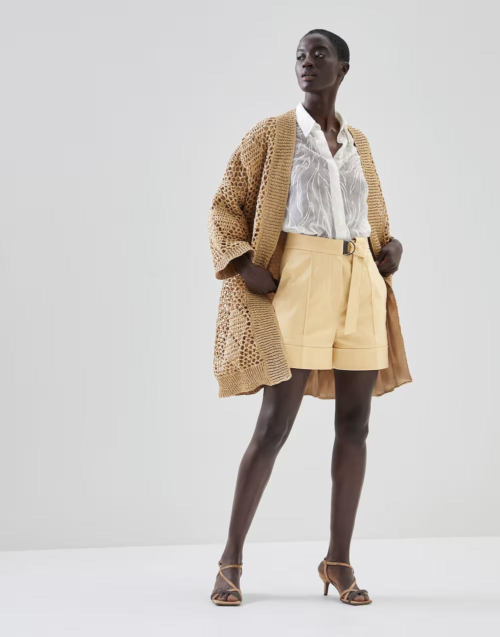 Beige Polyamide Cardigan