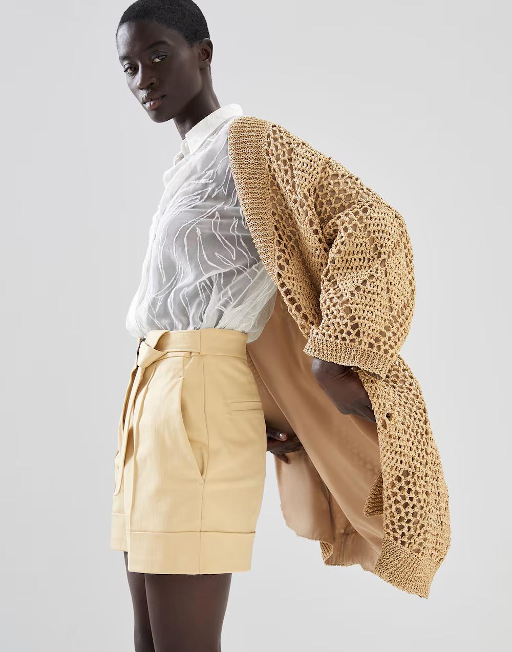 Beige Polyamide Cardigan