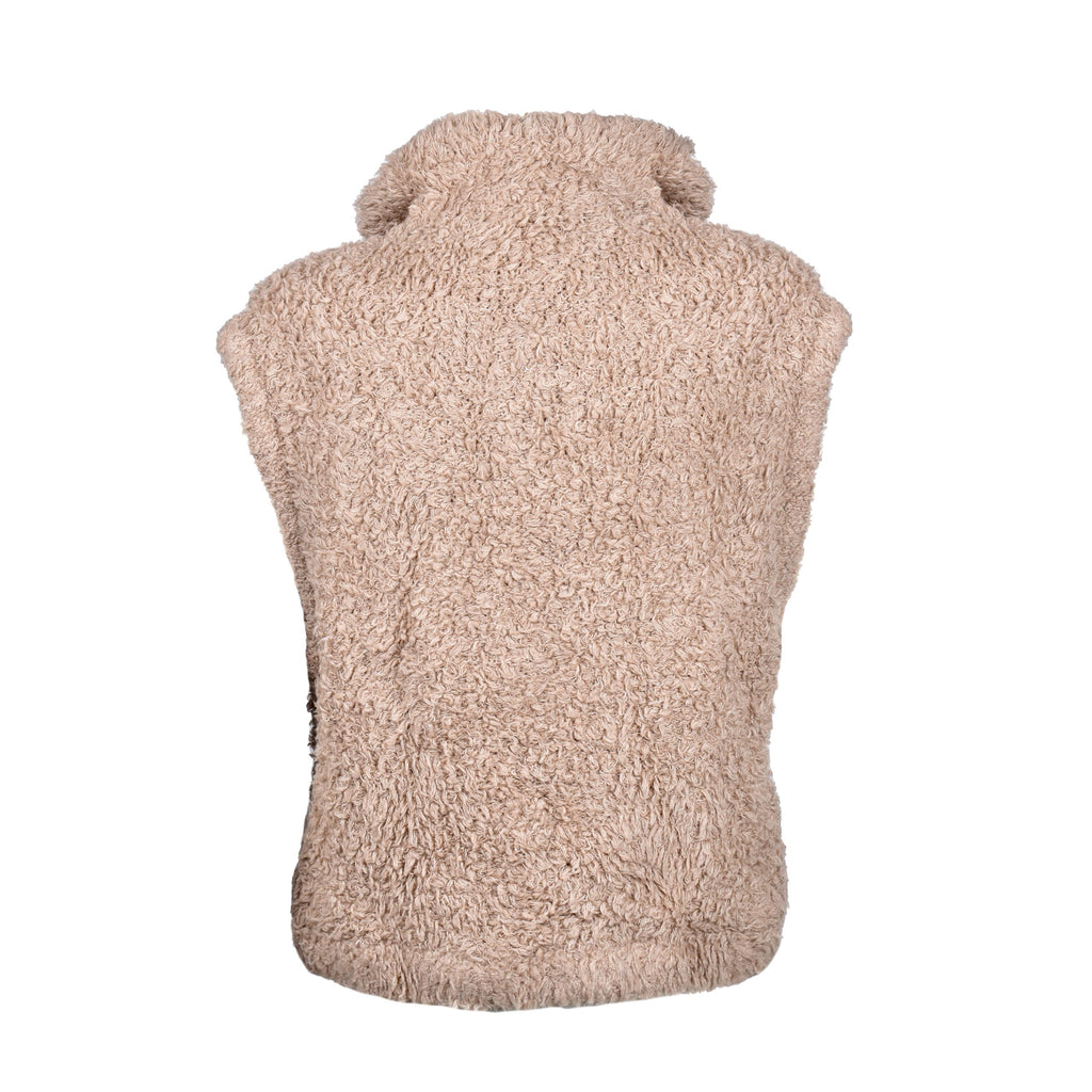 Brown Cashmere Sleeveles Sweater