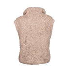 Brown Cashmere Sleeveles Sweater