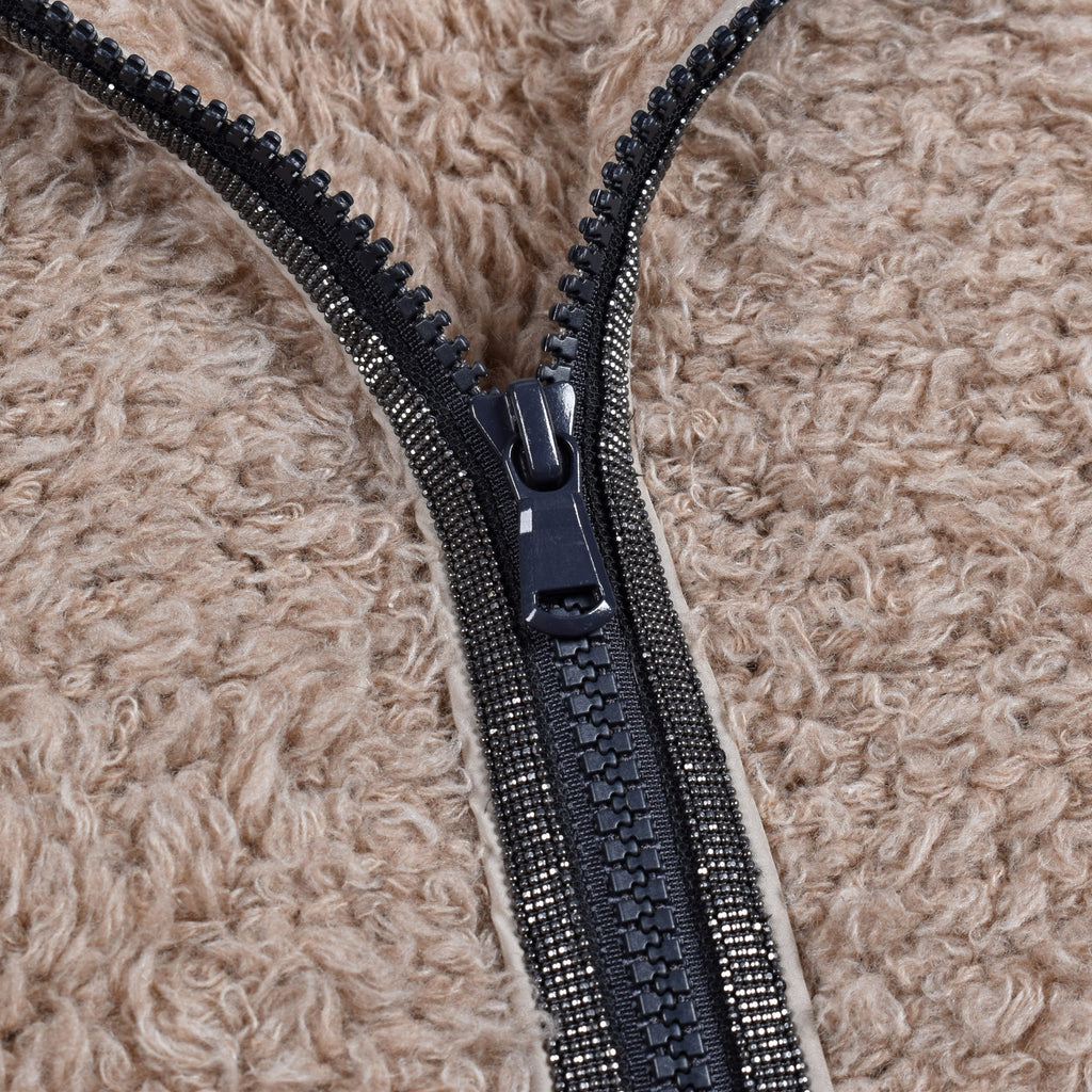 Brown Cashmere Sleeveles Sweater