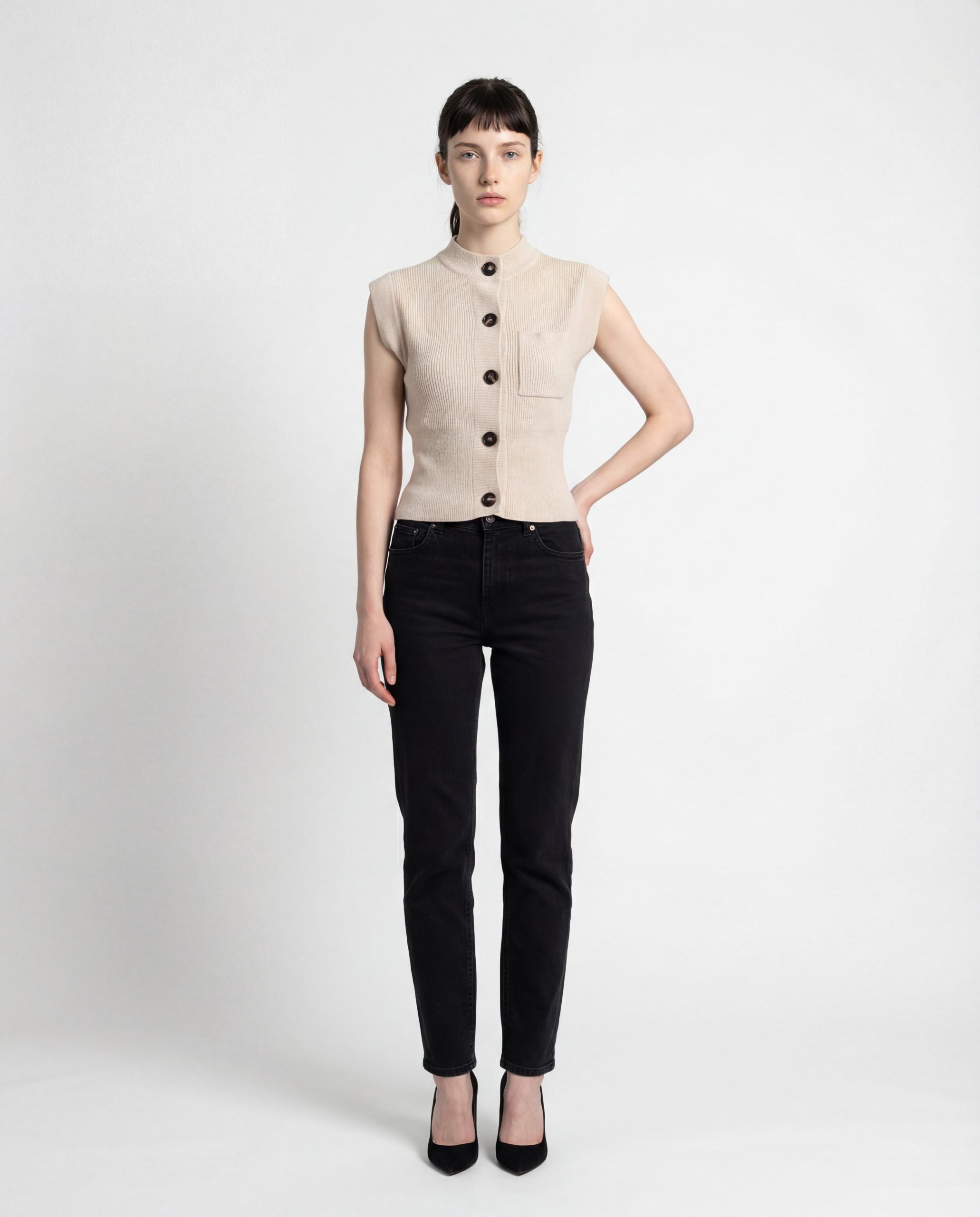 Beige Cashmere Sweater