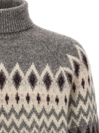 Gray Leather Sweatshirt