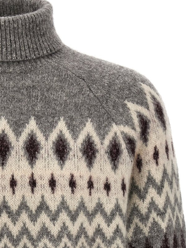 Gray Leather Sweatshirt