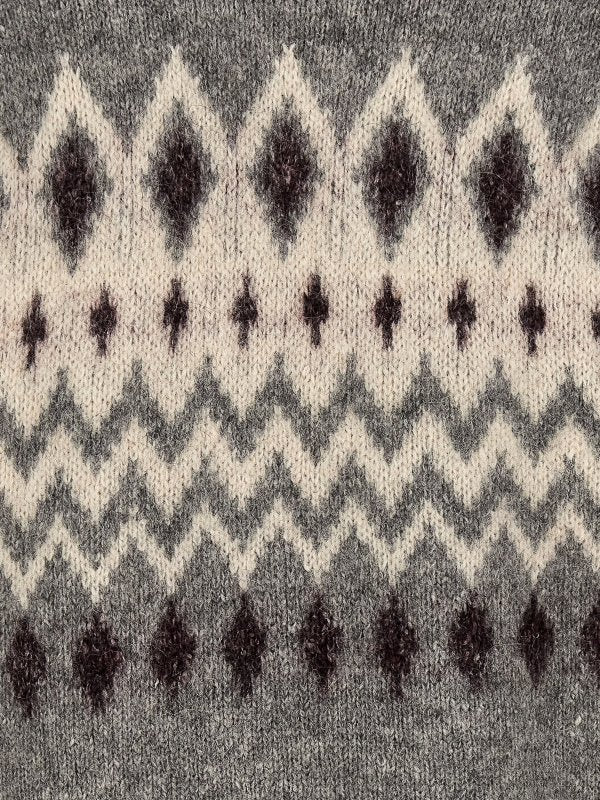 Gray Leather Sweatshirt