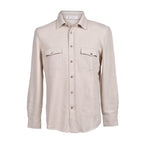 Beige Wool Dress Shirt