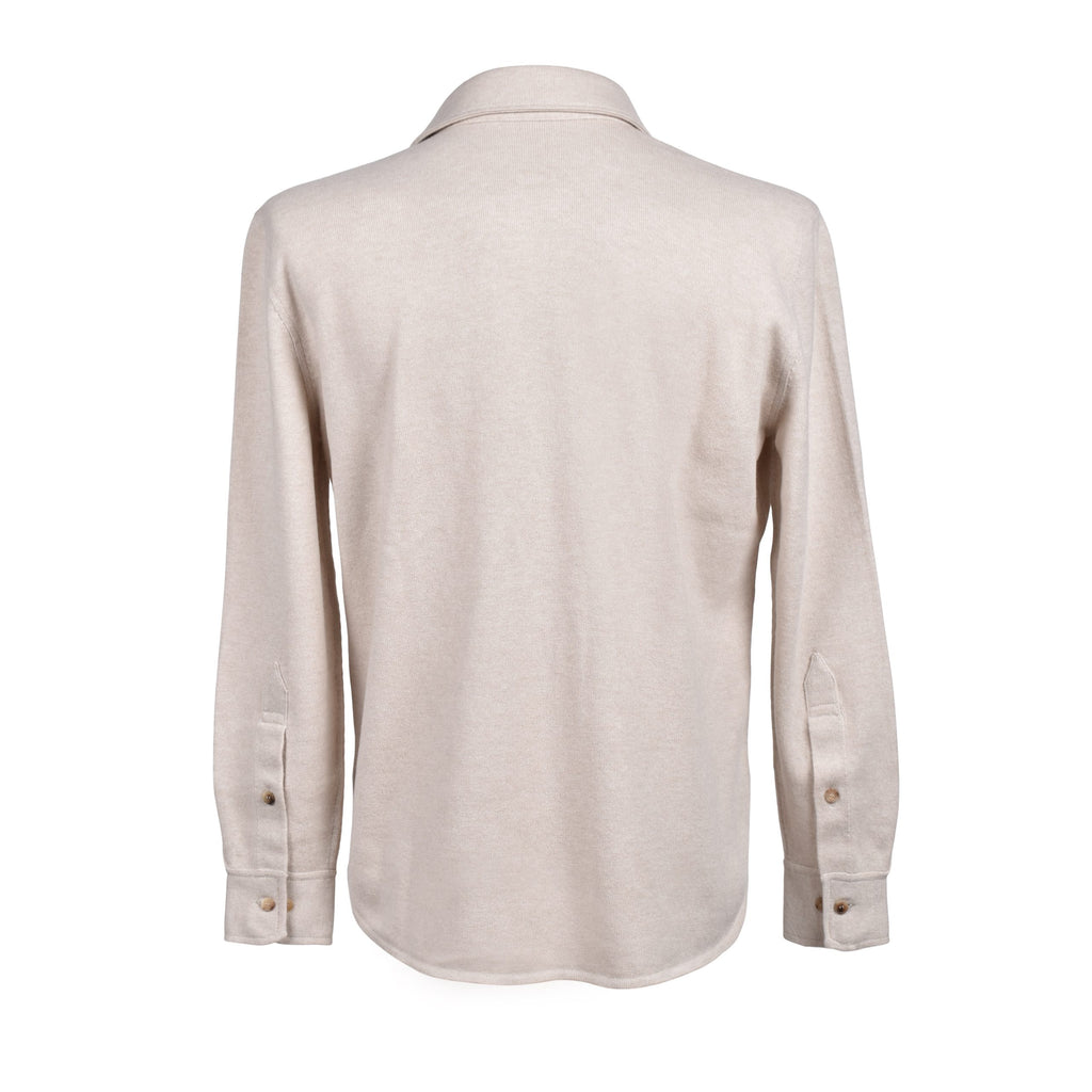 Beige Wool Dress Shirt