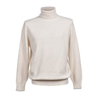 White Leather Turtleneck