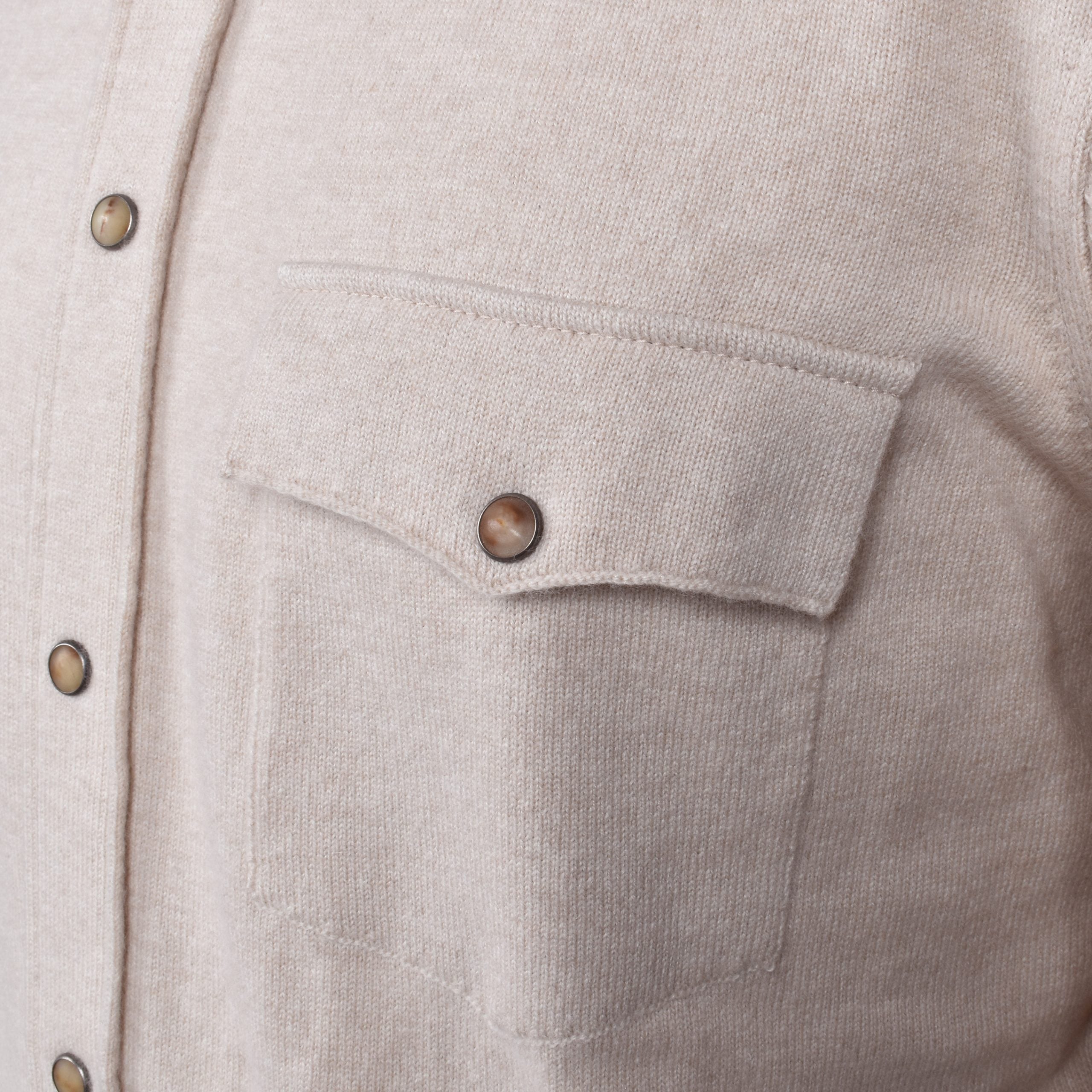 Beige Wool Dress Shirt