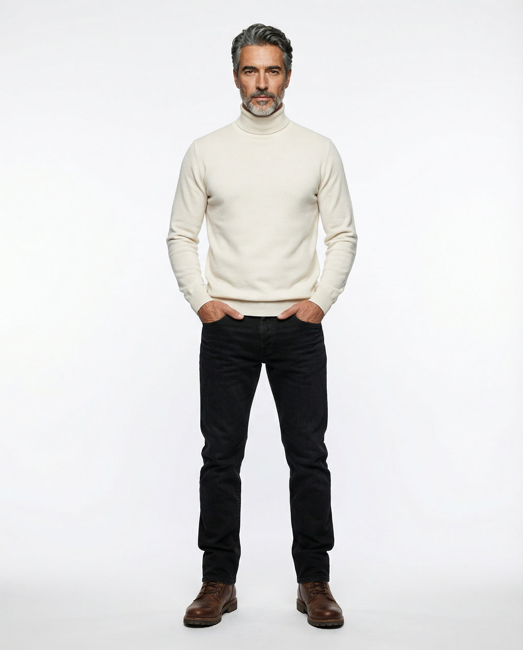 White Cashmere Turtleneck