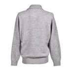 Gray Leather Sweatshirt
