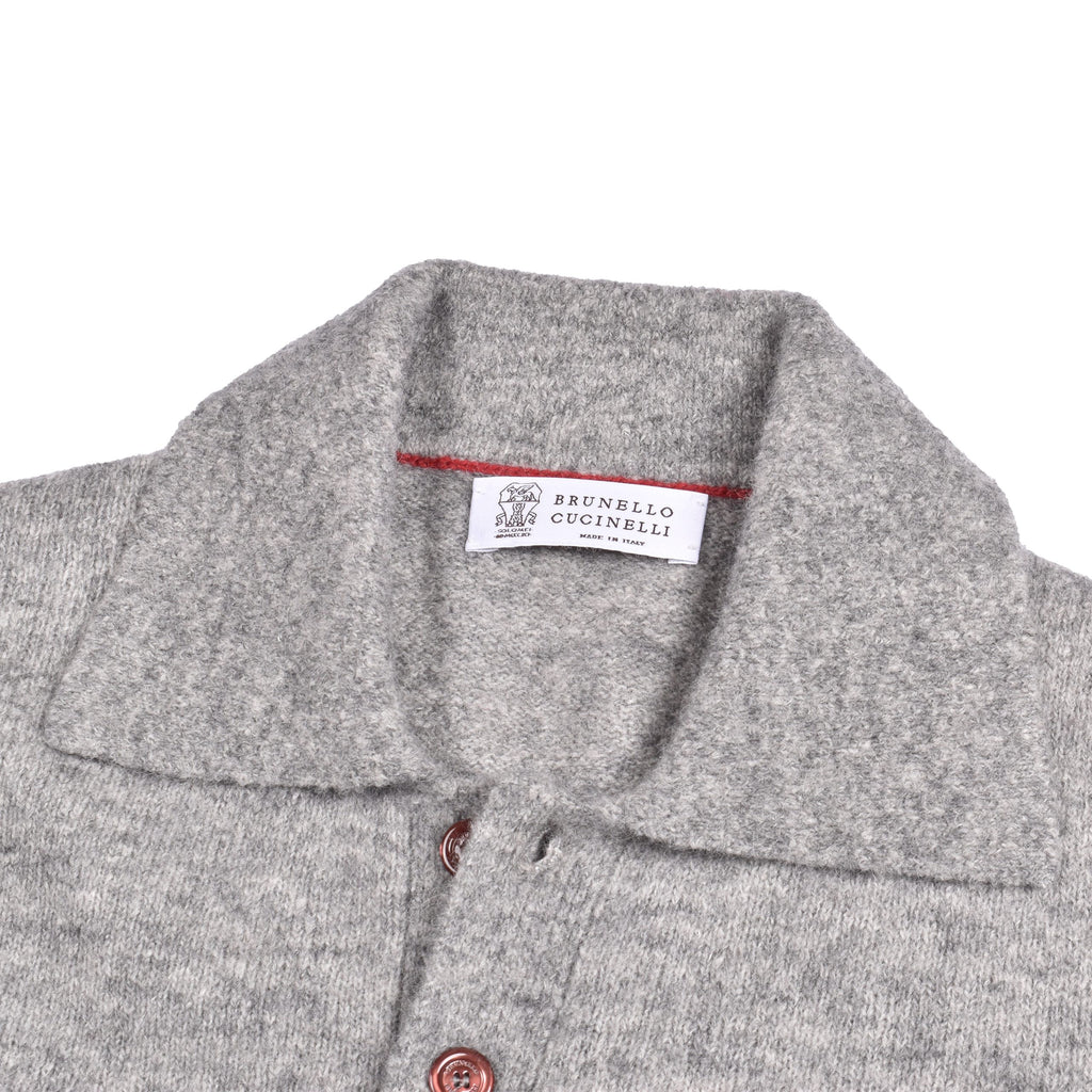 Gray Leather Sweatshirt