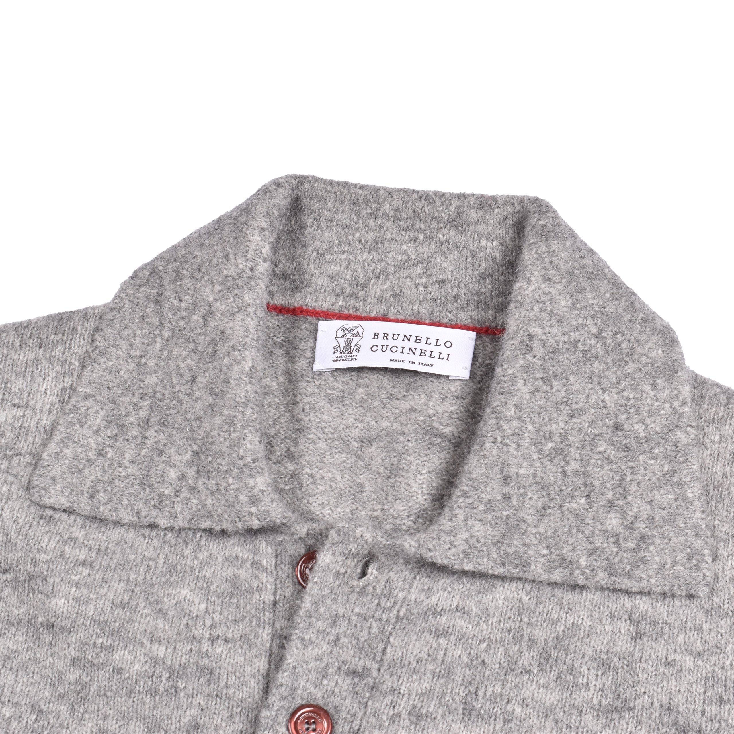 Gray Leather Sweatshirt