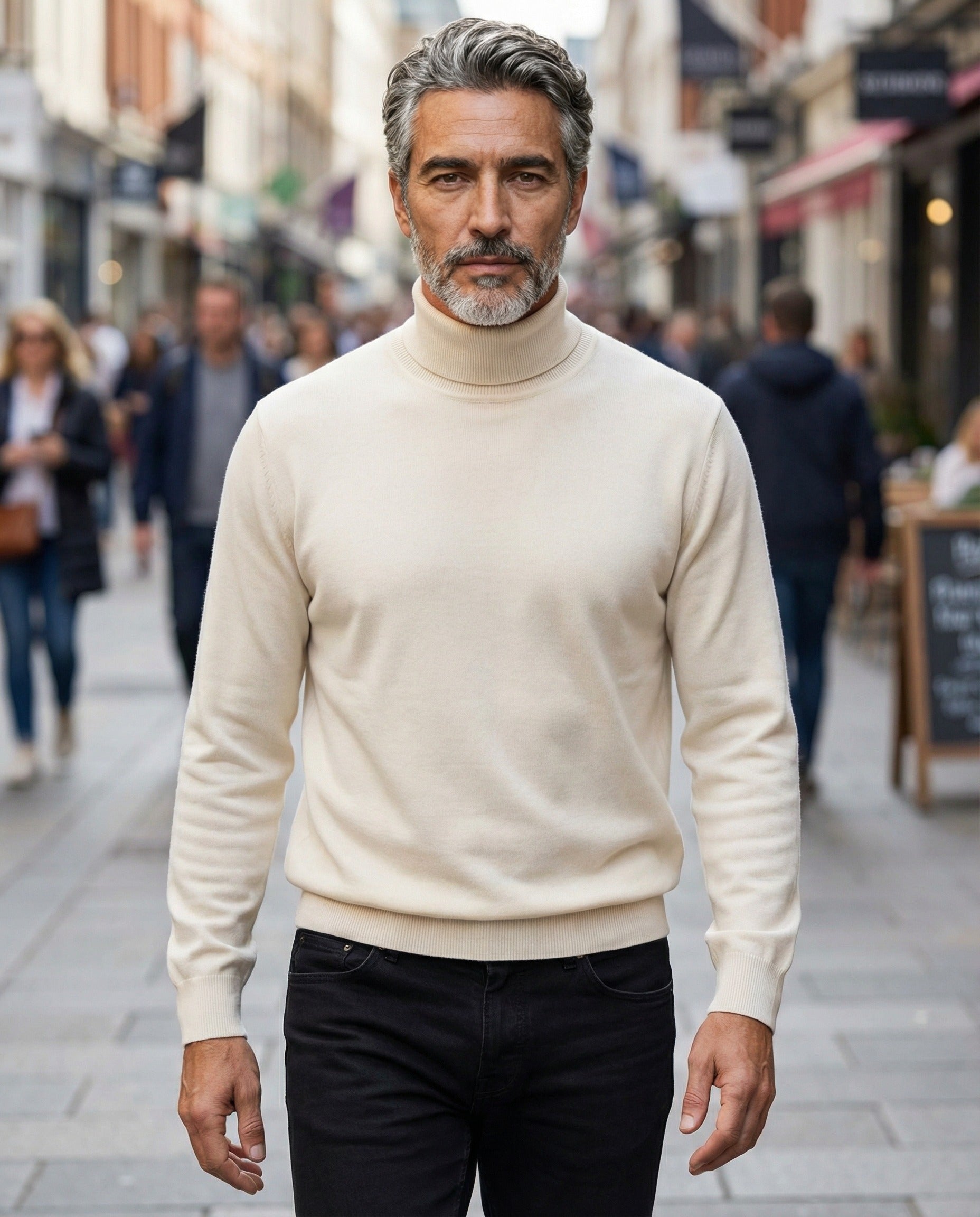 White Cashmere Turtleneck