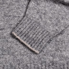 Gray Leather Sweatshirt