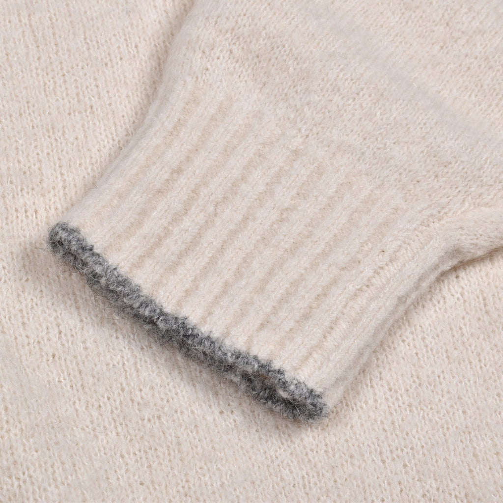 White Leather Turtleneck