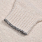 White Leather Turtleneck