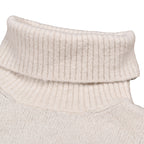 White Leather Turtleneck