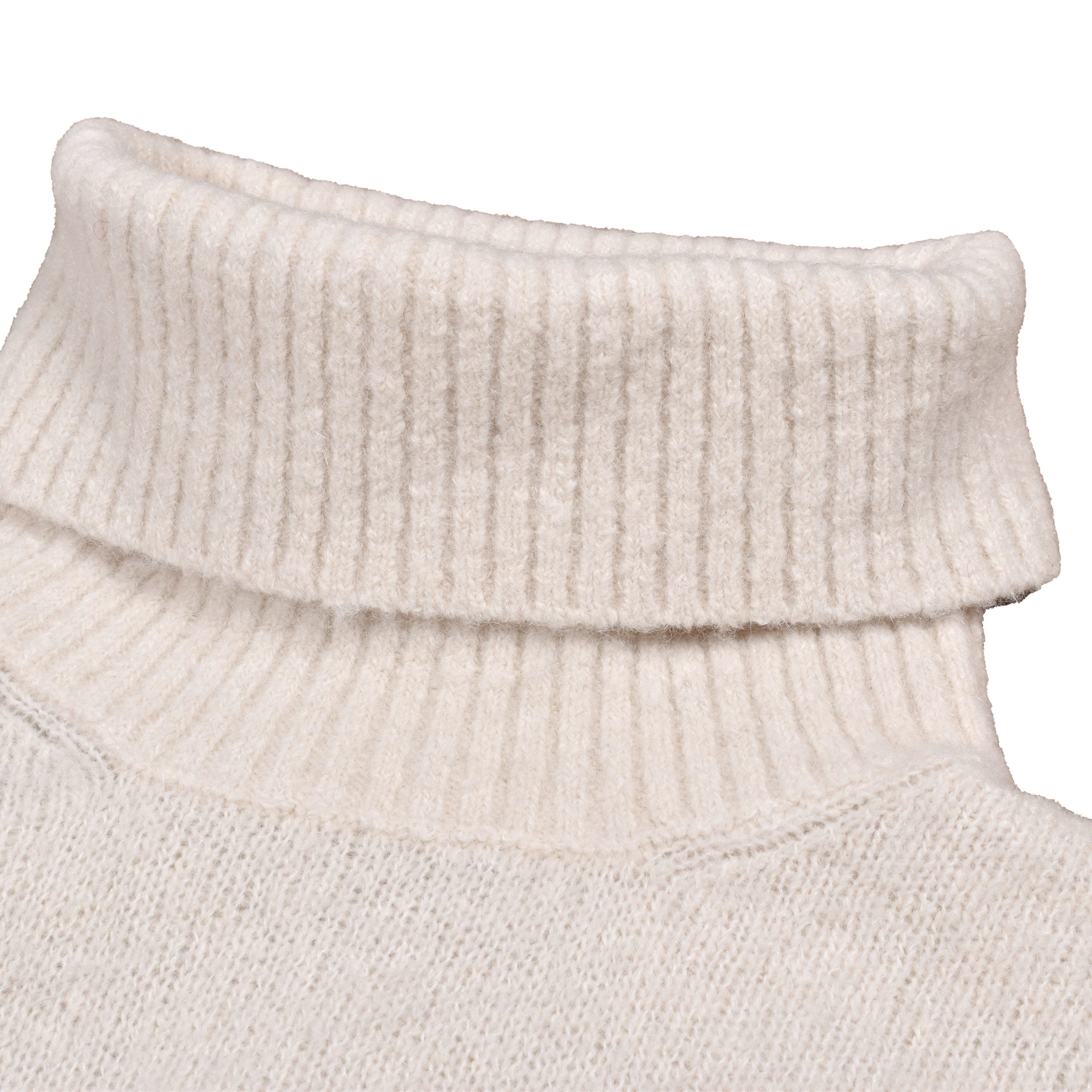 White Leather Turtleneck