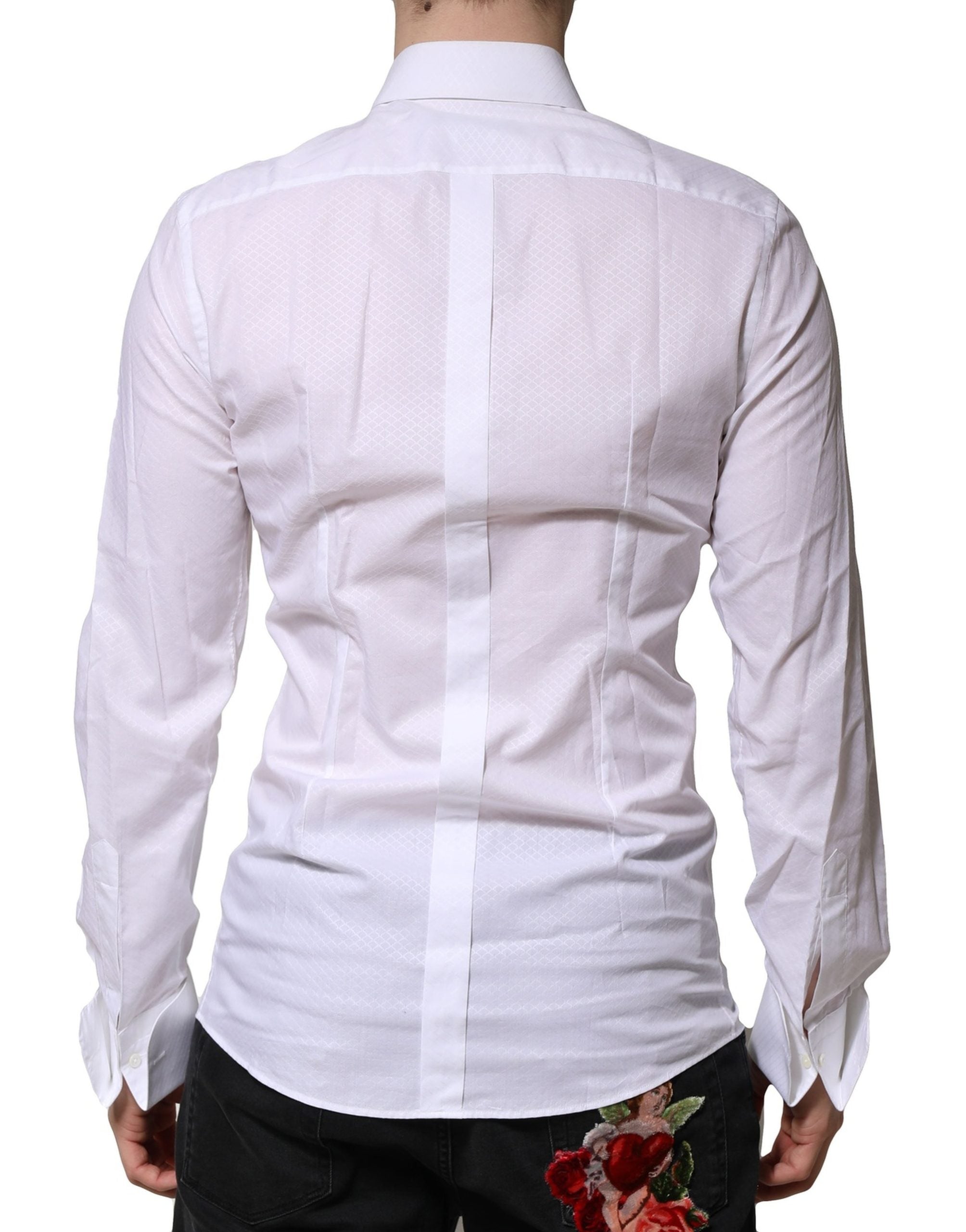 White GOLD Crown Cotton Dress Formal Shirt