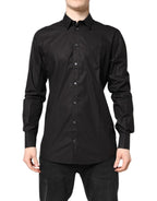 Black GOLD Cotton Collared Formal Dress Shirt