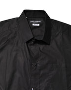 Black GOLD Cotton Collared Formal Dress Shirt